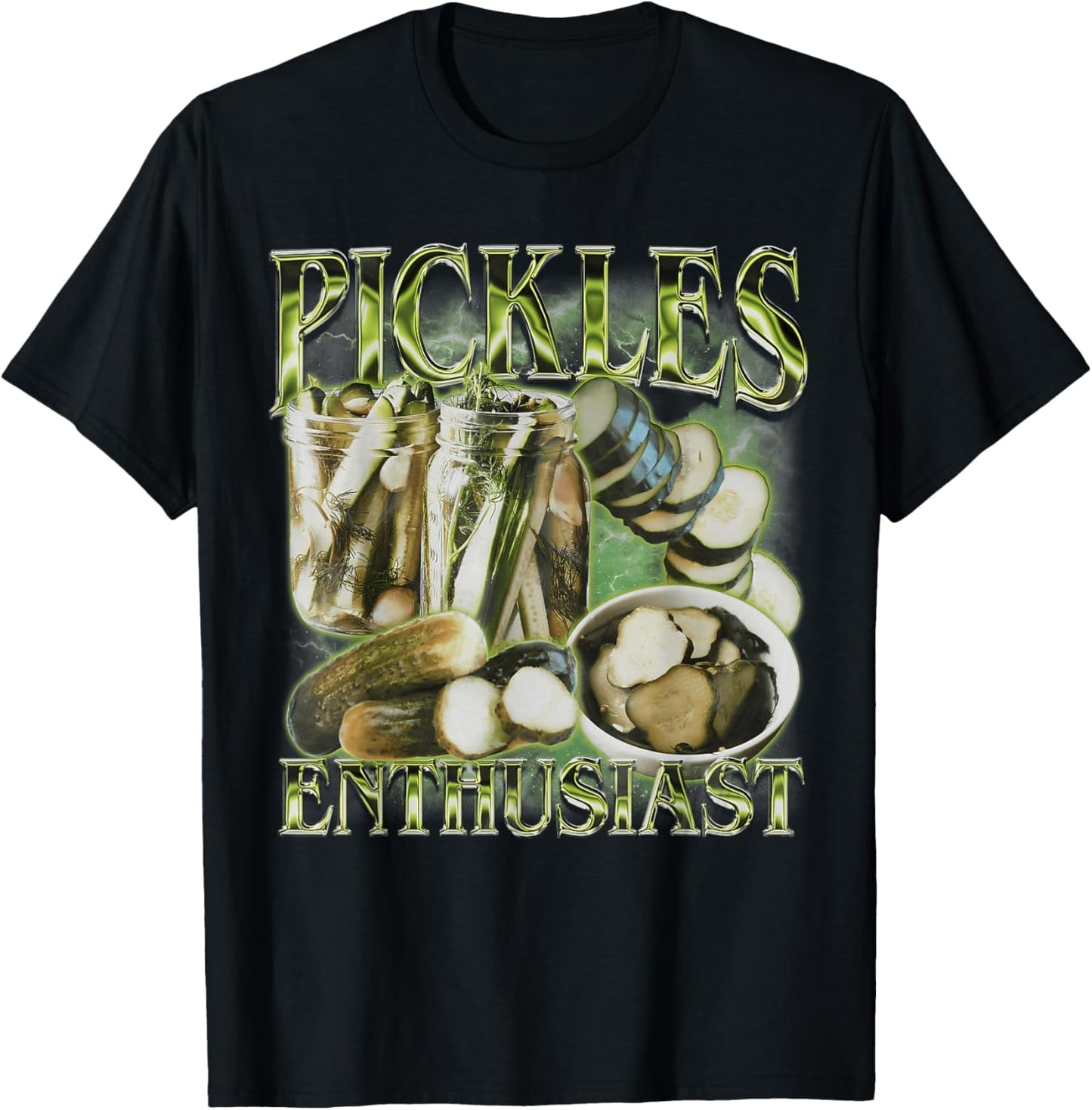 Pickle Enthusiast Vintage 90er Jahre Grafik Pickle Lover Damen T-Shirt - T-Shirt | Black