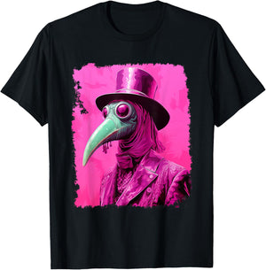 Pink Plague Doctor T-Shirt - T-Shirt | Black