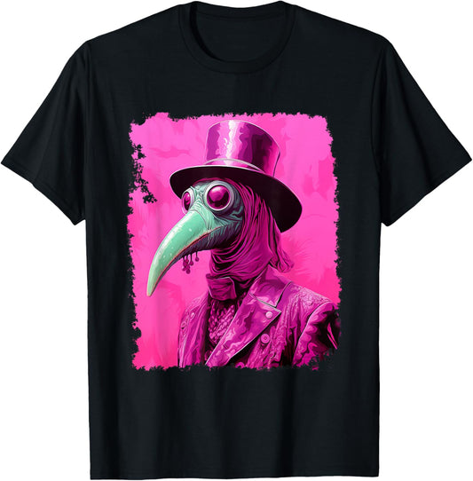 Pink Plague Doctor T-Shirt - T-Shirt | Black