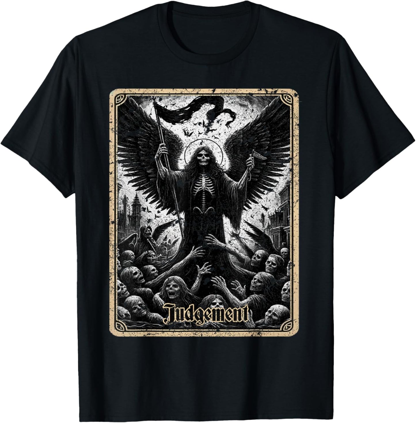 Judgement Tarot Card Scary T-Shirt - T-Shirt | Black