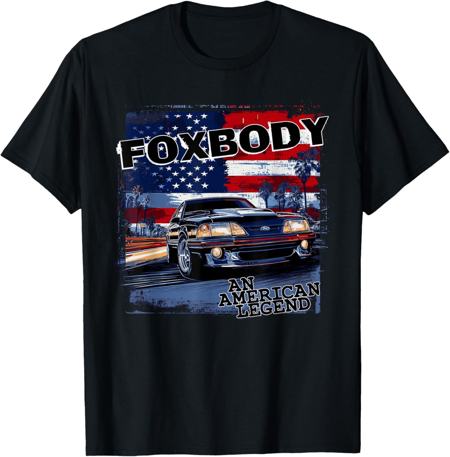 Foxbody, An American Legend car for the stang enthusiast T-Shirt - T-Shirt | Black