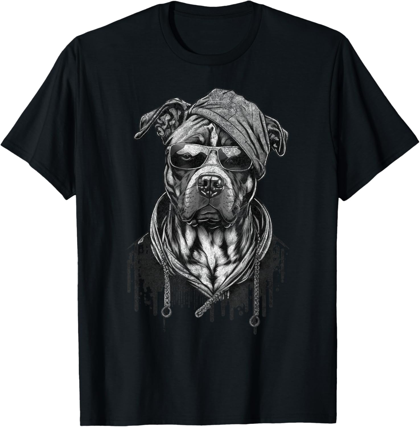 Gangster Rottweiler Urban Streetwear Dog Men Women Kids T-Shirt - T-Shirt | Black