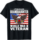 Proud Granddaughter Of A World War 2 Veteran WW2 Ribbon Gift Women Kids Men T-Shirt - T-Shirt | Black