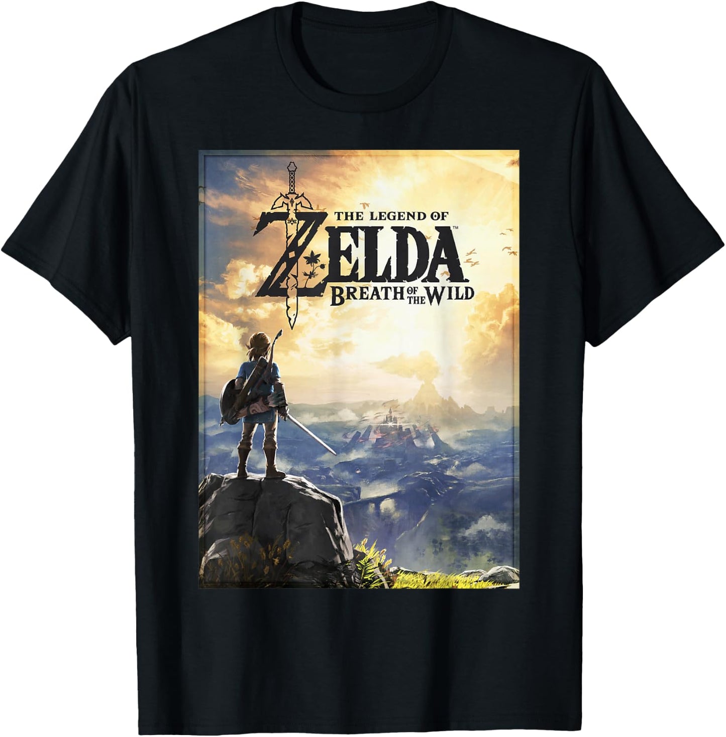 The Legend of Zelda Breath of The Wild Link Horizon Poster Small T-Shirt - T-Shirt | Black