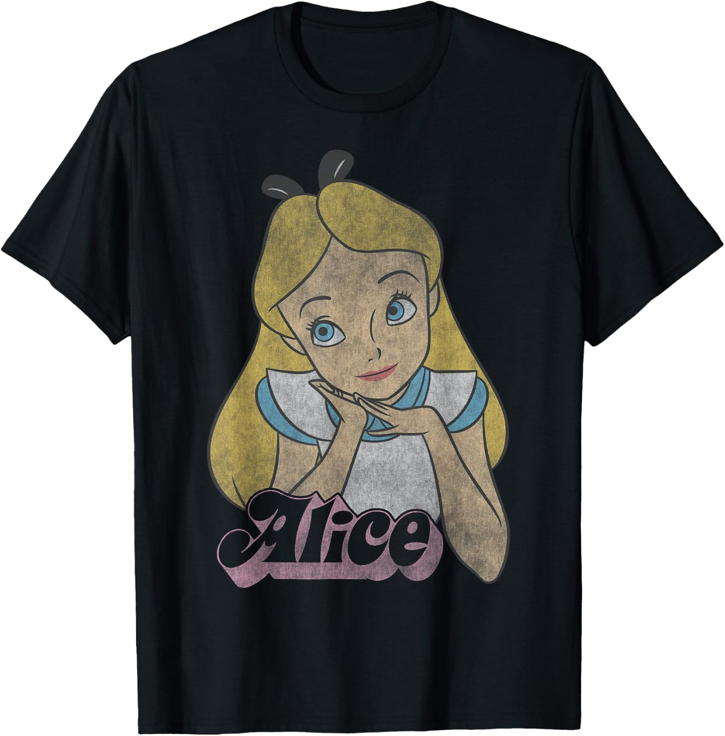 Disney Alice in Wonderland Alice Simple Portrait T-Shirt - T-Shirt | Black