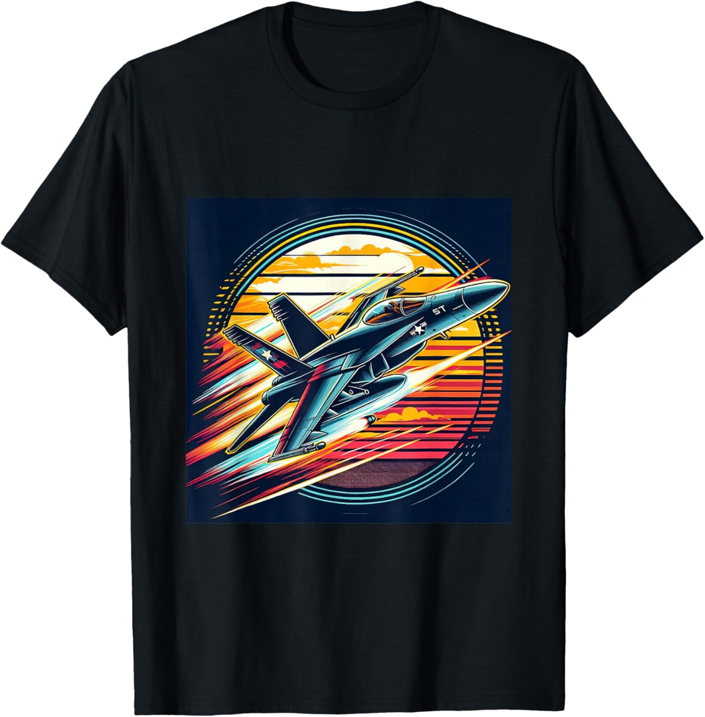 F18 F/A-18 Super Hornet Fighter Jet Naval Aviation Pilot T-Shirt - T-Shirt | Black