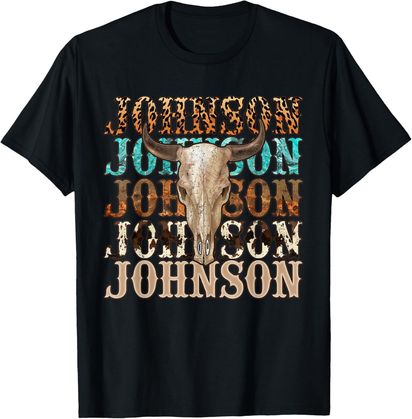 Retro Cojo Johnson Bull Skull Music Country 70s Cowboys Boot T-Shirt - T-Shirt | Black