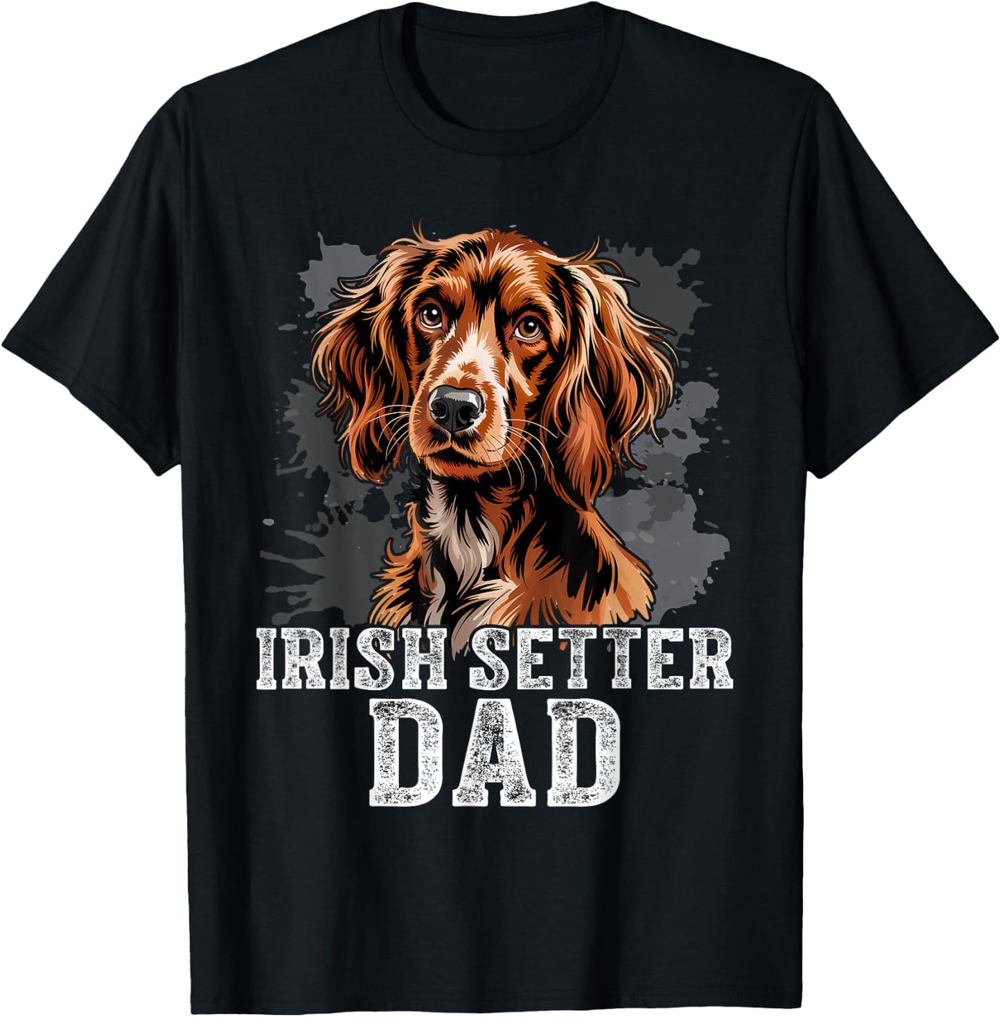 Irish Setter Gundog Dad Dog Father's Day T-Shirt - T-Shirt | Black