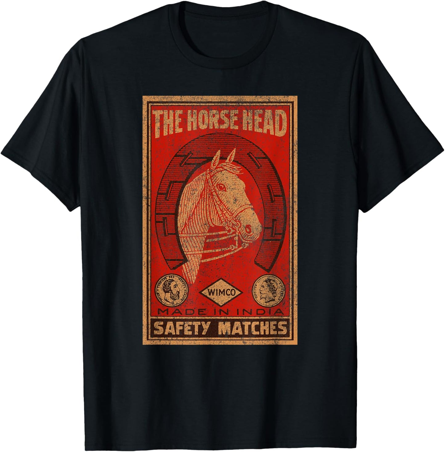 Matchbook Collector Gift Horse Head Matches T-Shirt - T-Shirt | Black