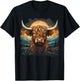Scottish Highland Cow Cattle Farm Mountain Hairy Cow T-Shirt - T-Shirt | Black