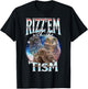 Rizz Em With The Tism Owl Autistic 90s Bootleg Rap Chihuahua T-Shirt - T-Shirt | Black