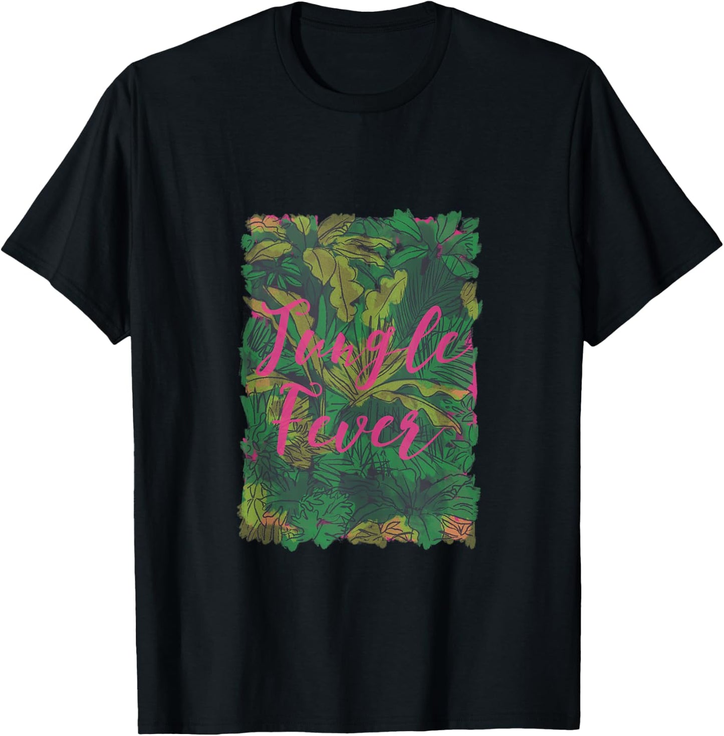 Jungle Fever Palm Trees Party Tropic Vibes Gift Girls Boys T-Shirt - T-Shirt | Black