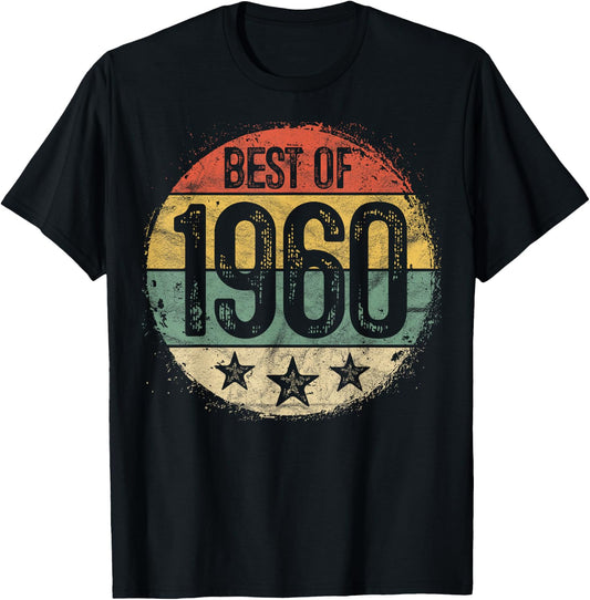 Best Of 1960 65th Birthday Gifts Women 65 Year Old T-Shirt - T-Shirt | Black