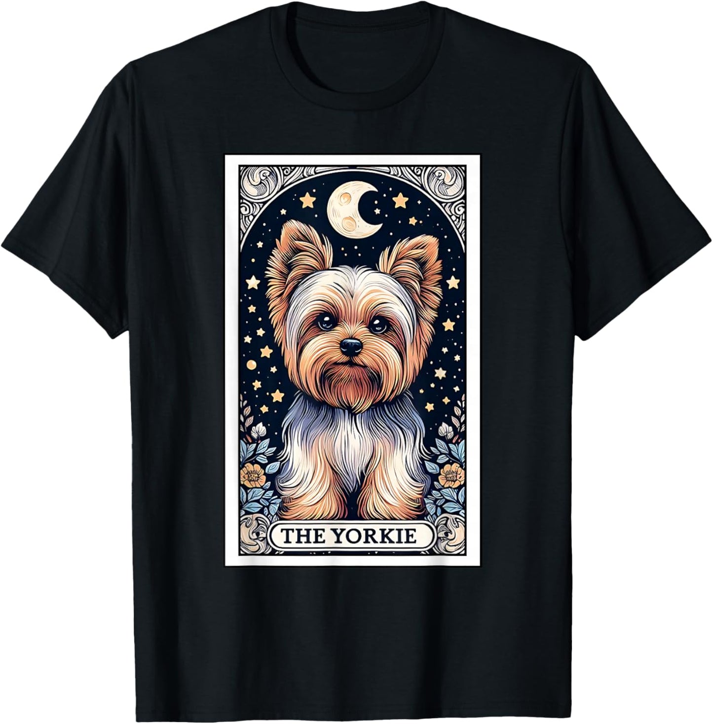 The Yorkie Tarot Card Yorkshire Terrier Dog Lover Men Women. T-Shirt - T-Shirt | Black