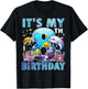 It’s My 8th Birthday Ocean 8 Years Old Sea Aquarium Birthday T-Shirt - T-Shirt | Black