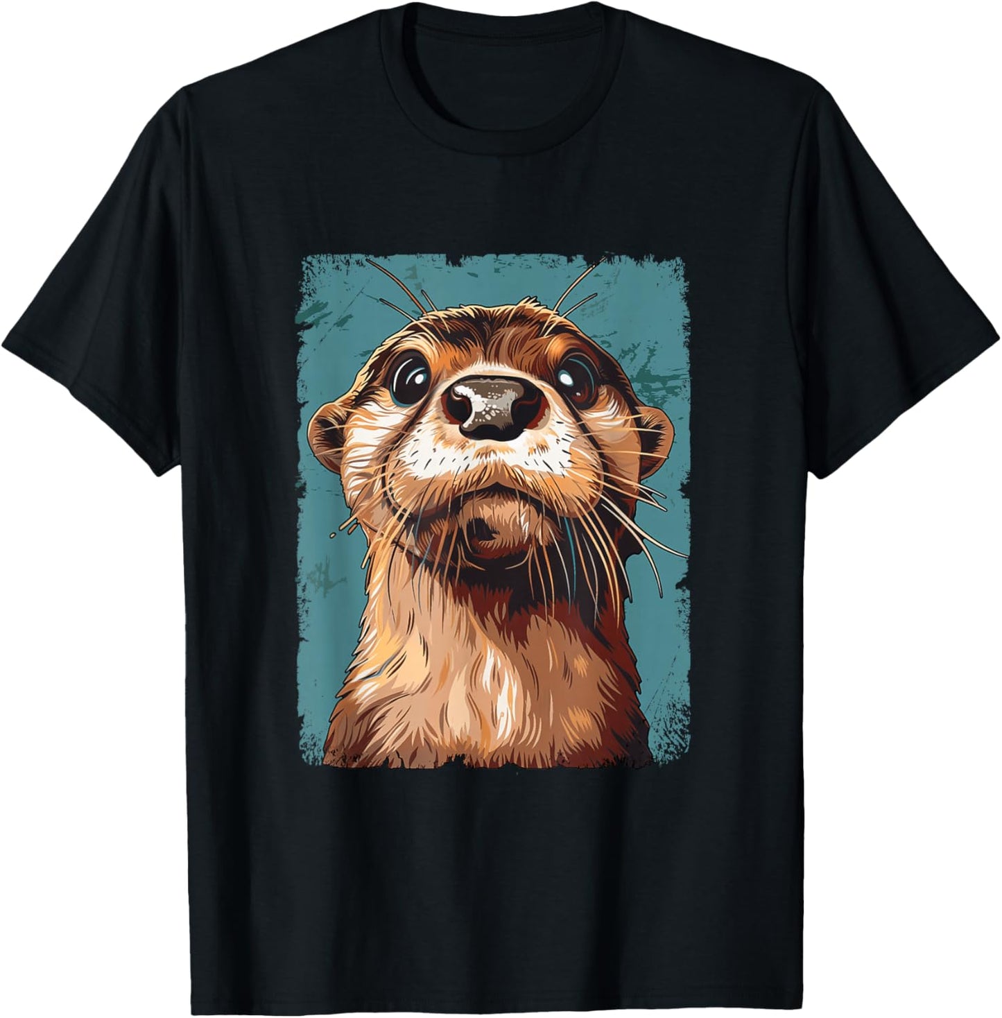River Otter Lover For Boys Girls Cute Otter Animal Funny T-Shirt - T-Shirt | Black
