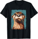River Otter Lover For Boys Girls Cute Otter Animal Funny T-Shirt - T-Shirt | Black