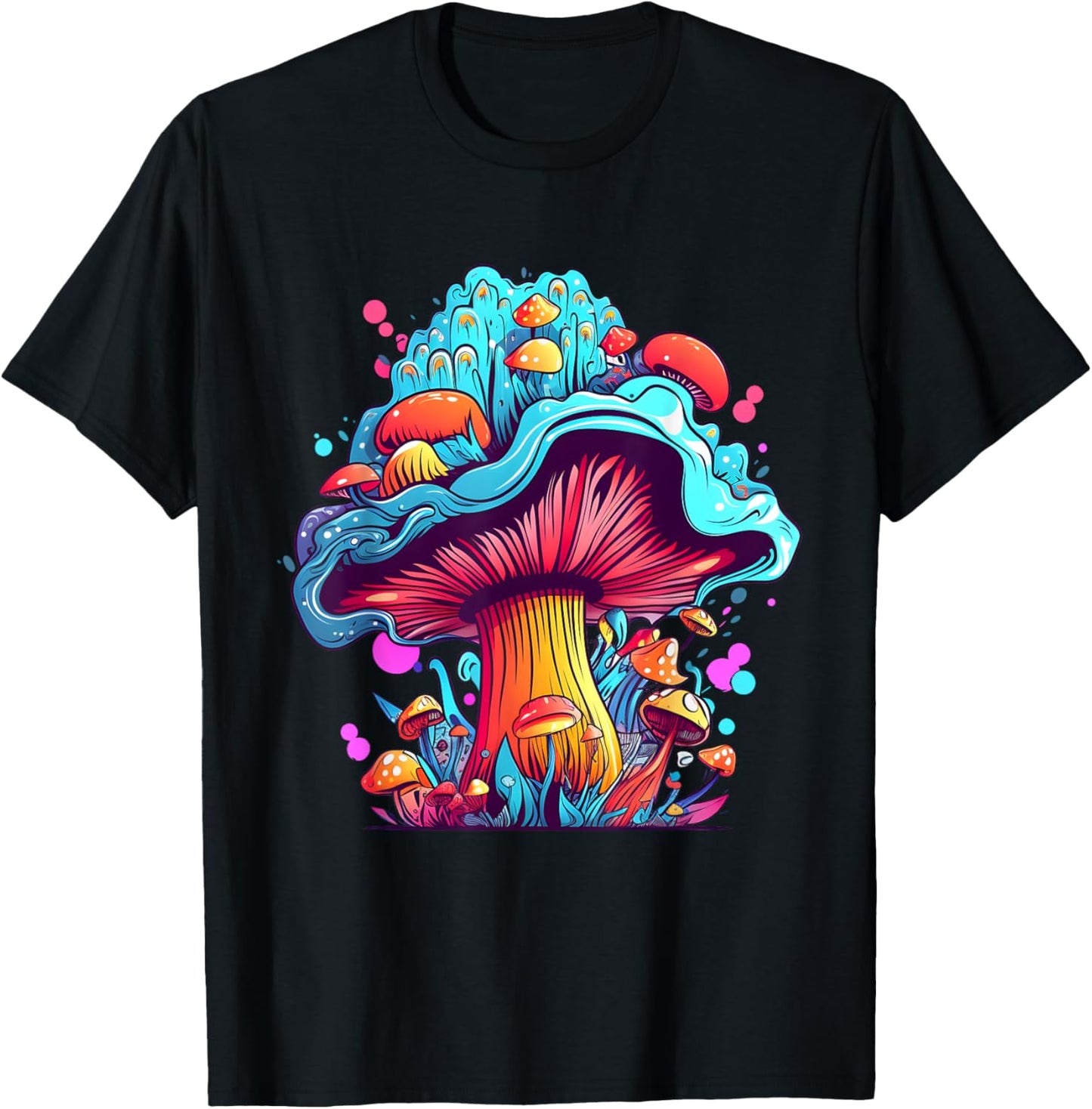 Aesthetic Fungi Mushroom Lover Men Mycology Fungus T-Shirt - T-Shirt | Black