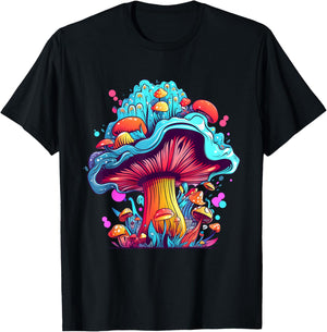 Aesthetic Fungi Mushroom Lover Men Mycology Fungus T-Shirt - T-Shirt | Black