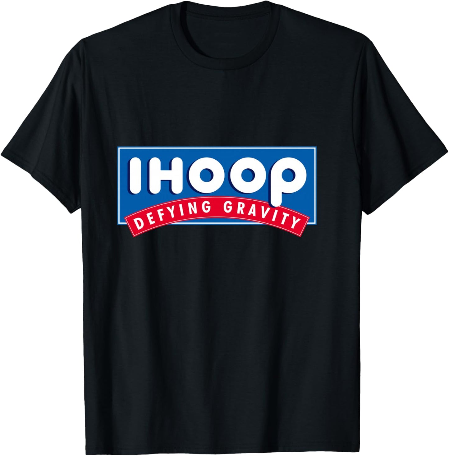 Ihoop I Hoop Defying Gravity - Basketball & Basketballer T-Shirt - T-Shirt | Black