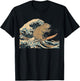 Capybara Surfing Japanese Wave Surfer Animal Funny Capybara T-Shirt - T-Shirt | Black
