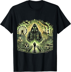 Chernobyl Radiation Zone, Abandoned Pripyat, Stalker Game T-Shirt - T-Shirt | Black