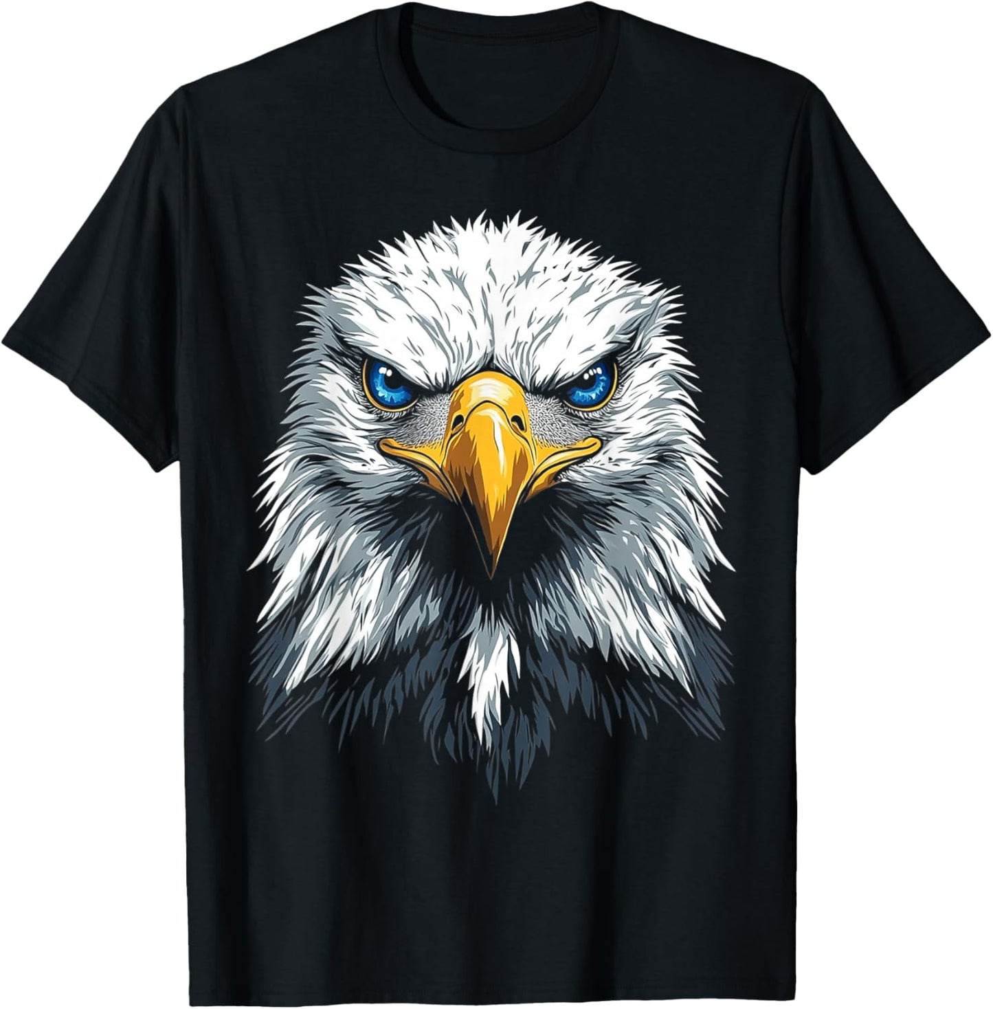 Adler Vogel Grafik Tierkunst Blauaugen Adler T-Shirt - T-Shirt | Black