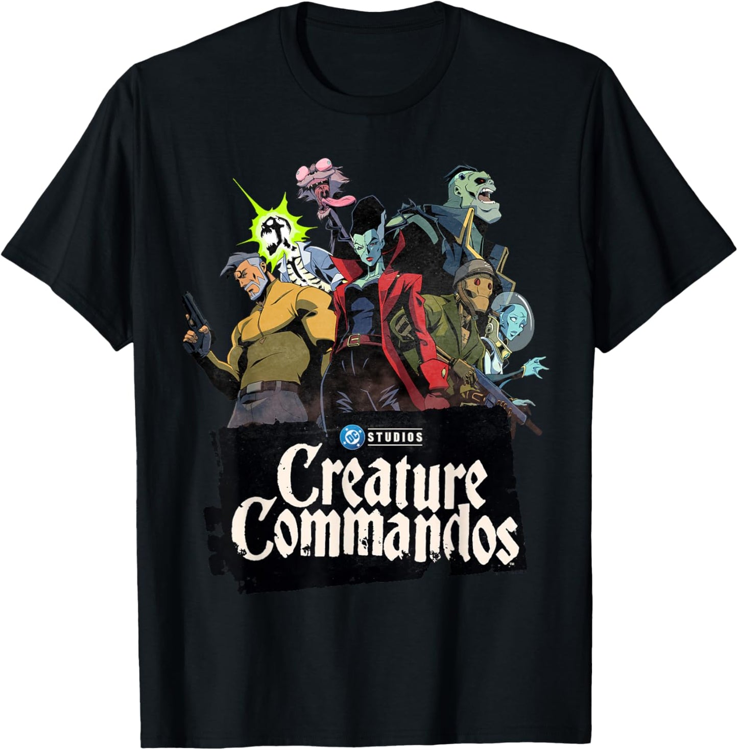 Creature Commandos Group Pose T-Shirt - T-Shirt | Black