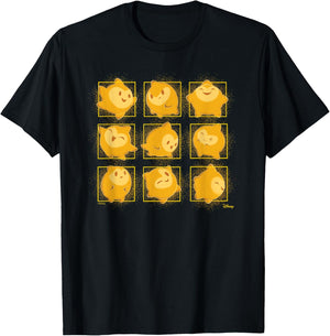 Wish - Star Face Grid T-Shirt - T-Shirt | Black