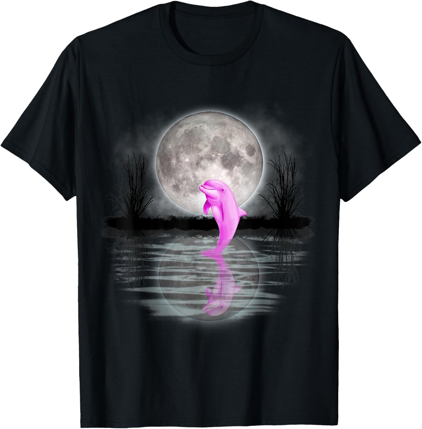 Save the Dolphin Pink Dolphin Gift Girls Women T-Shirt - T-Shirt | Black