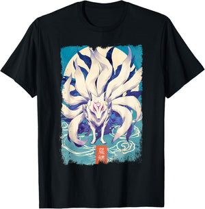 Japanese Kanji Fox Kitsune T-Shirt - T-Shirt | Black