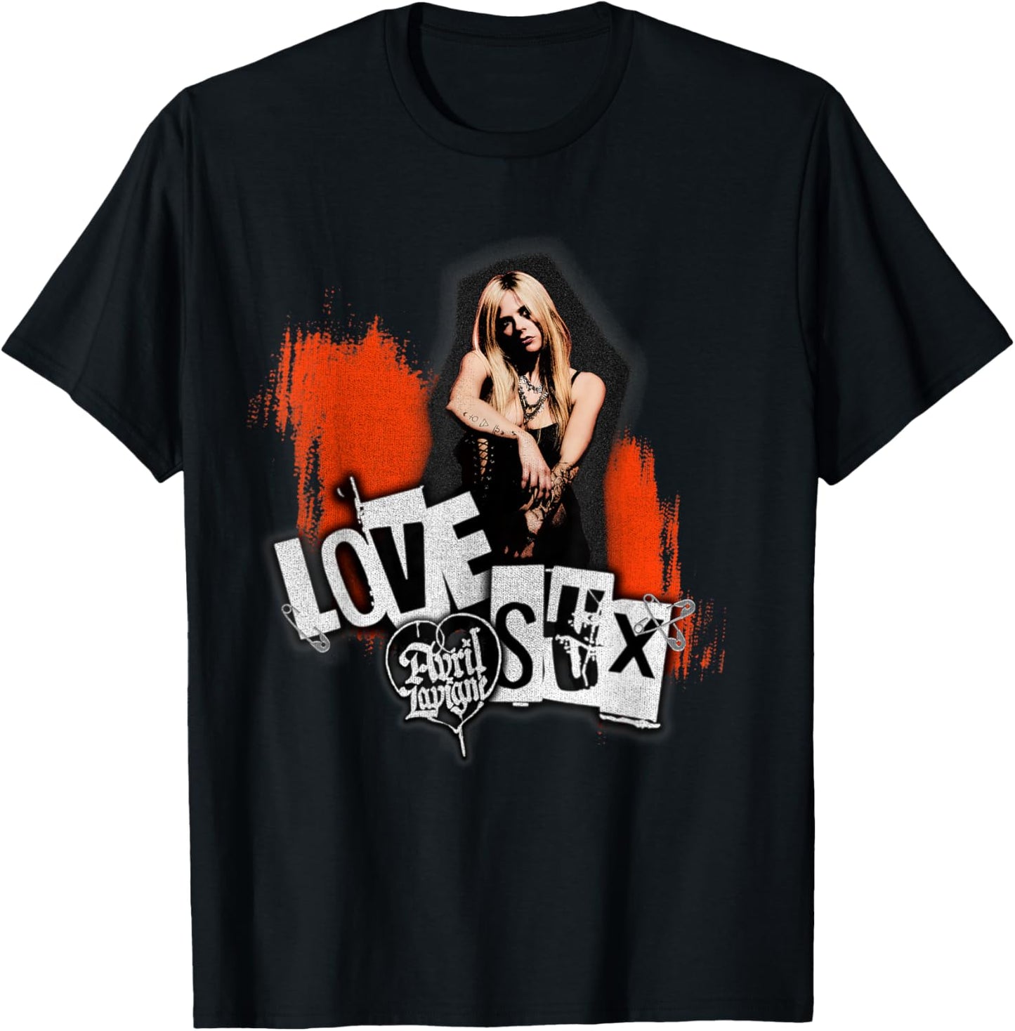 Official Avril Lavigne Love Sux Photo T-Shirt - T-Shirt | Black
