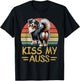 Funny Australian Shepherd Shirt Dog Mom Dad Kiss My Aussie T-Shirt - T-Shirt | Black