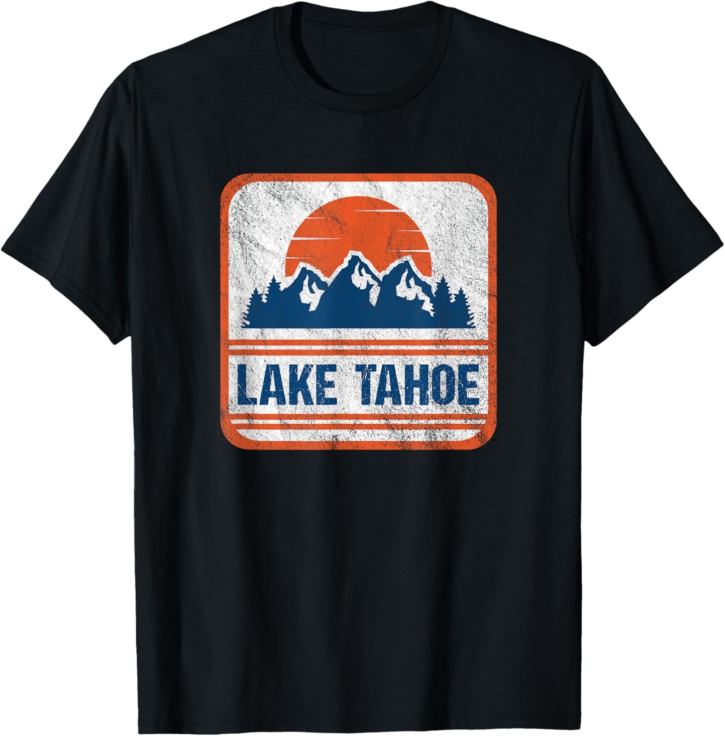Retro Vintage Lake Tahoe T-Shirt - T-Shirt | Black