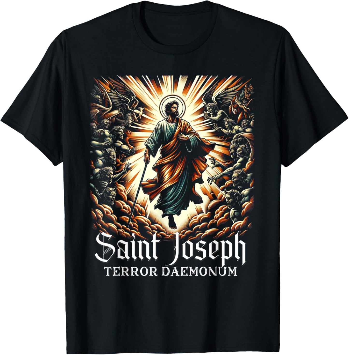 Saint Joseph Catholic Father And Worker T-Shirt - T-Shirt | Black