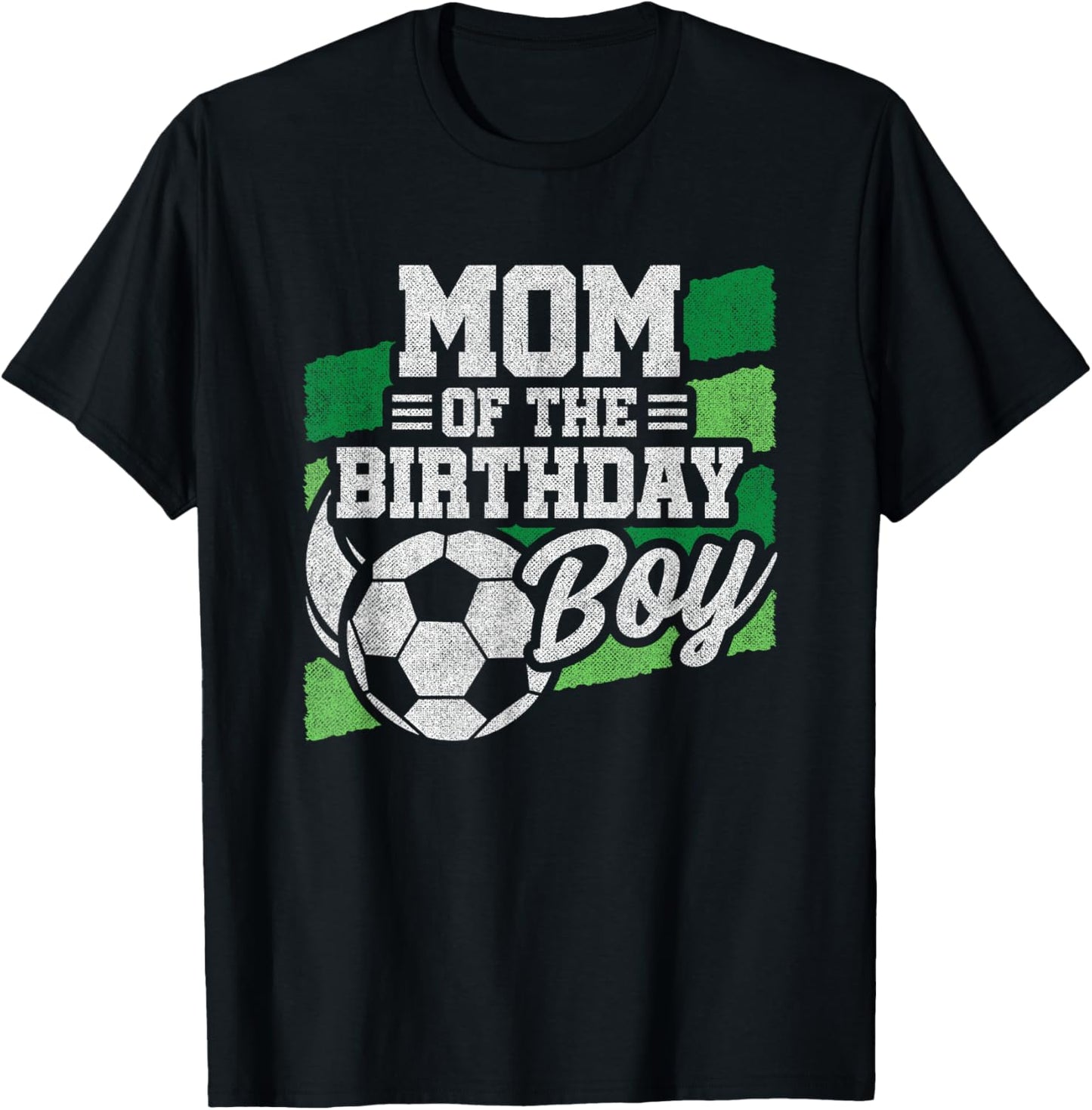 Soccer Birthday - Boys Soccer Party - Birthday Mom T-Shirt - T-Shirt | Black