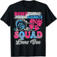 Burnouts or Bows Squad Loves You Gender Reveal Party T-Shirt - T-Shirt | Black