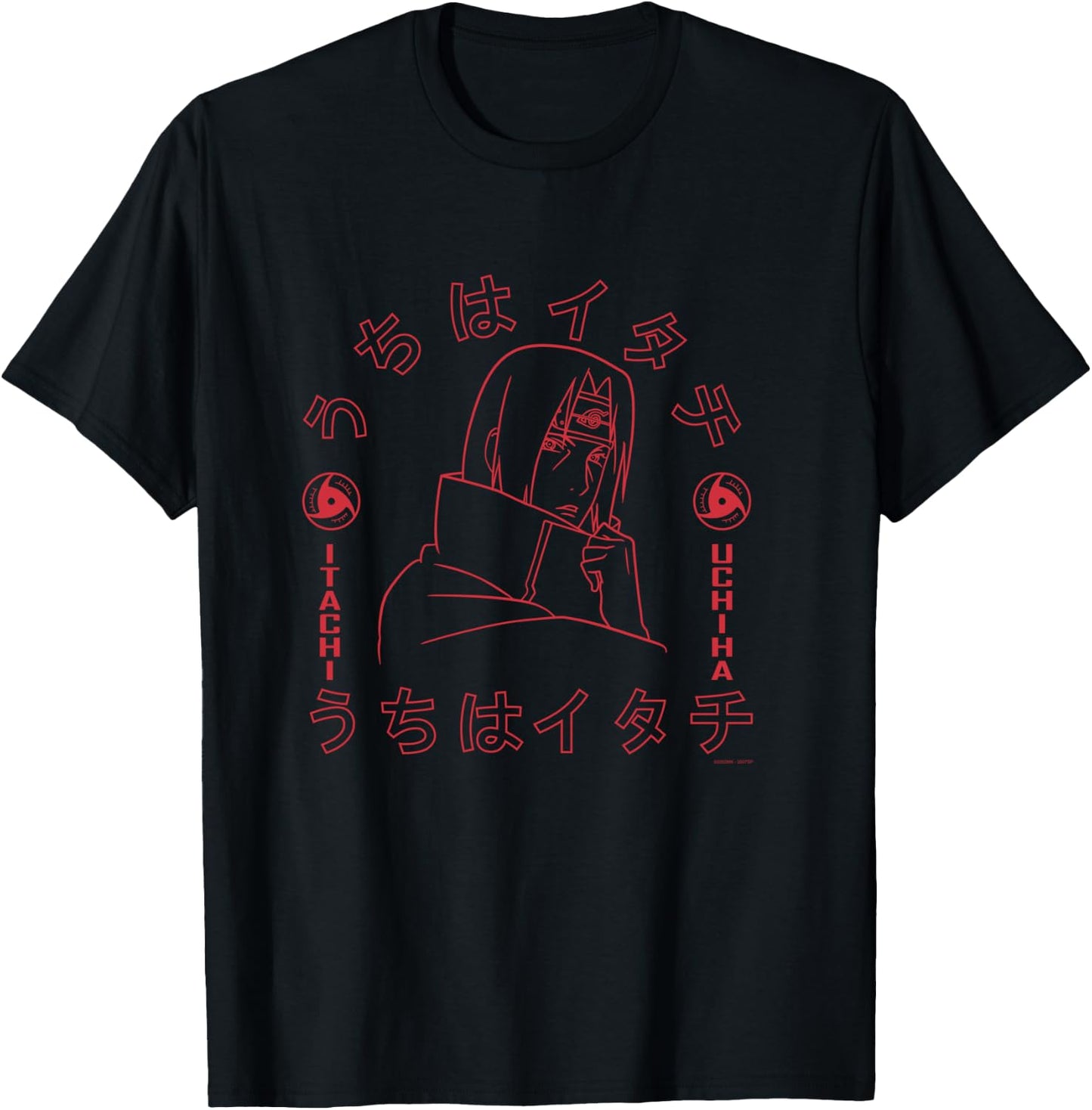 Naruto Shippuden Itachi of The Sharingan T-Shirt - T-Shirt | Black