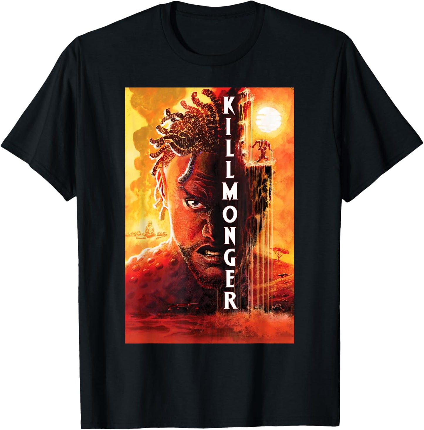 Marvel Comixology Killmonger Revenge Comic Book Cover T-Shirt - T-Shirt | Black
