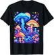 Psychedelic Mushroom , Black, S T-Shirt - T-Shirt | Black