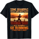 Some Grandpas Take Naps Real Grandpas Go Running T-Shirt - T-Shirt | Black