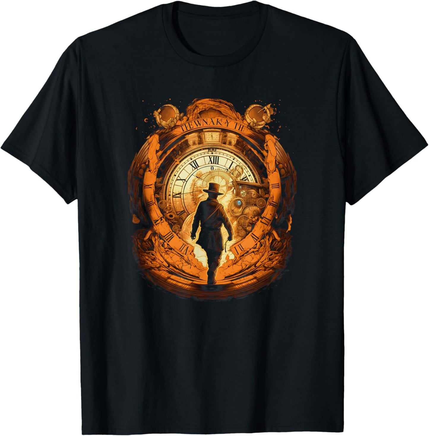 Time Traveler: Time Travel Tunnel Scientist in Time Machine T-Shirt - T-Shirt | Black