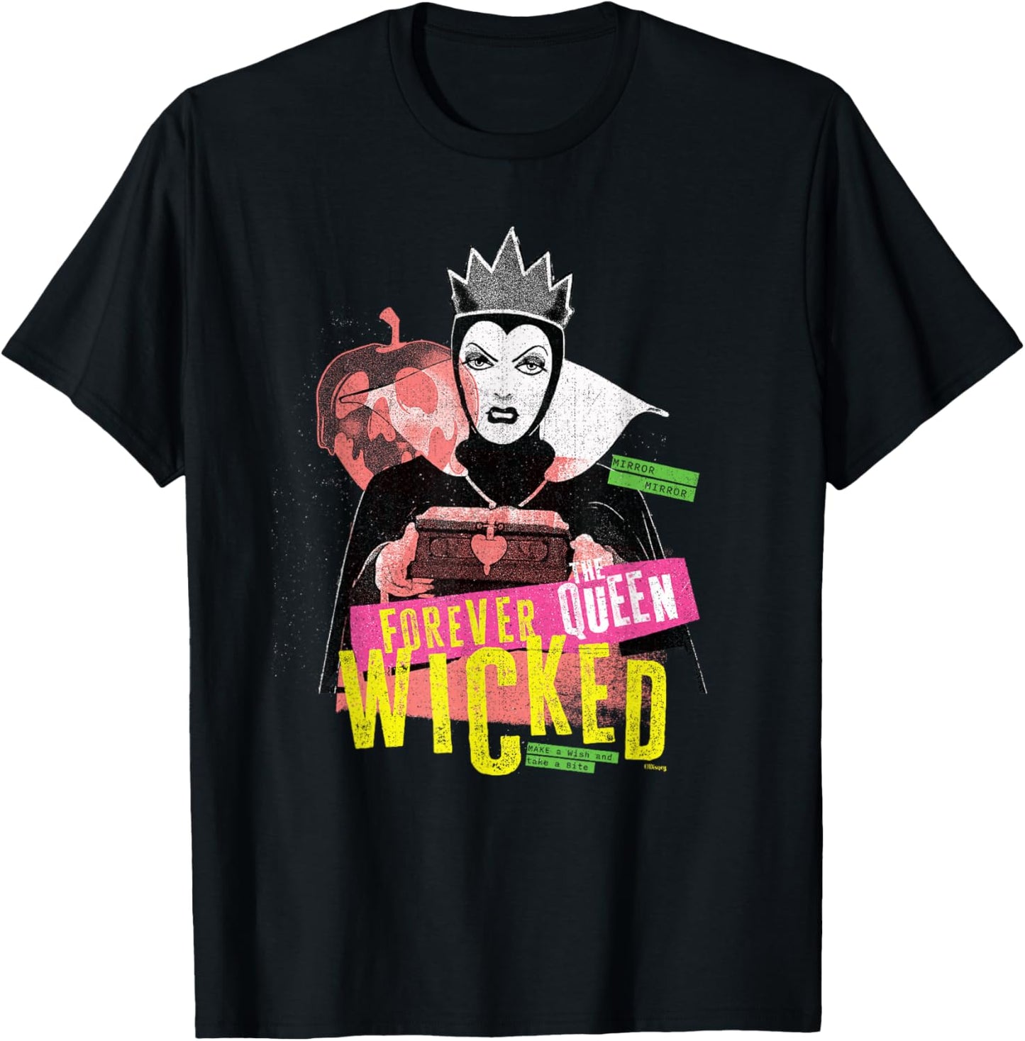 Disney Villains Snow White Evil Queen Forever Wicked Band T-Shirt - T-Shirt | Black