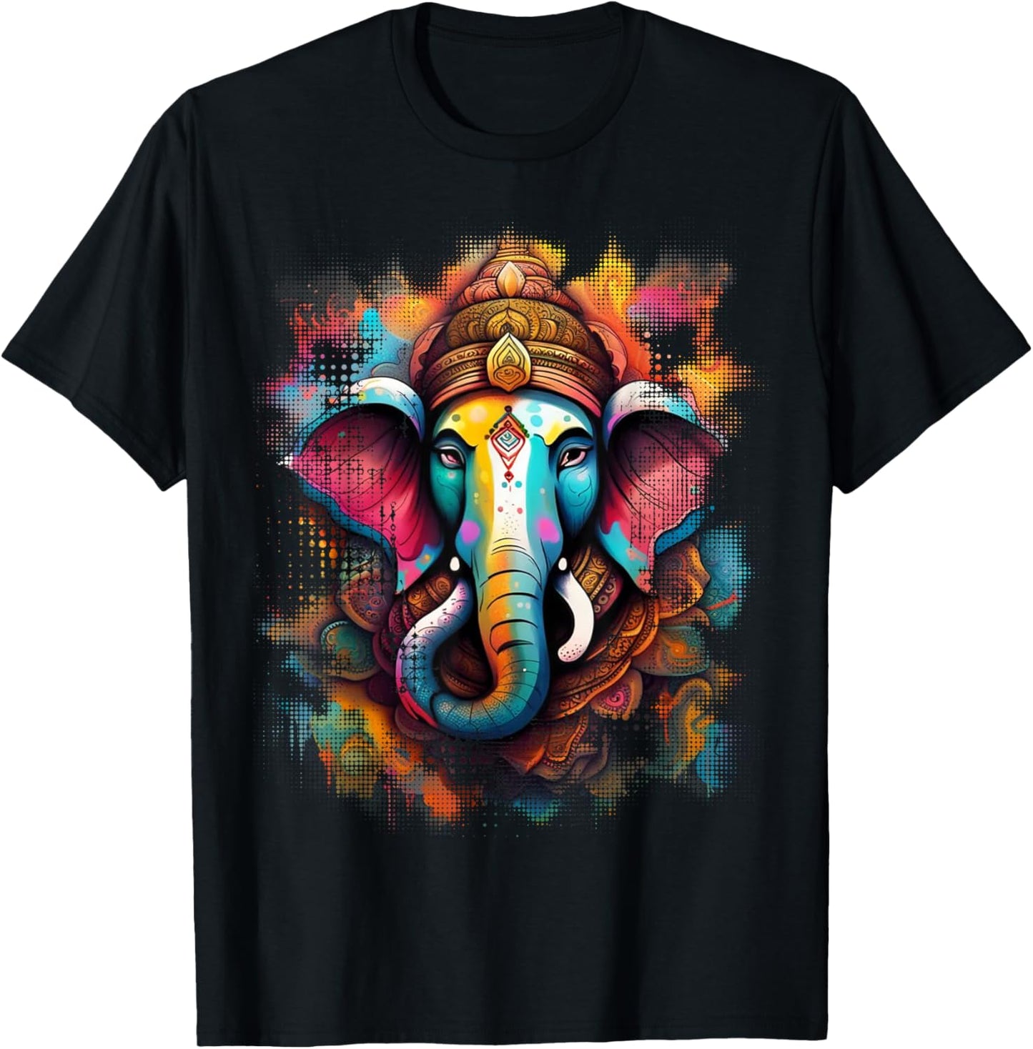 Indian Elephant God Ganesha Ganesh, Ganapati, Vinayaka T-Shirt - T-Shirt | Black