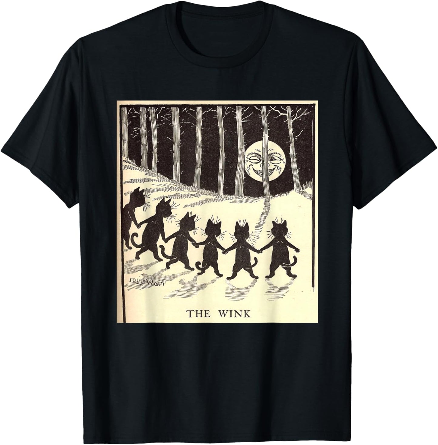 The Wink - Wain Cats Dancing Around The Moon T-Shirt - T-Shirt | Black