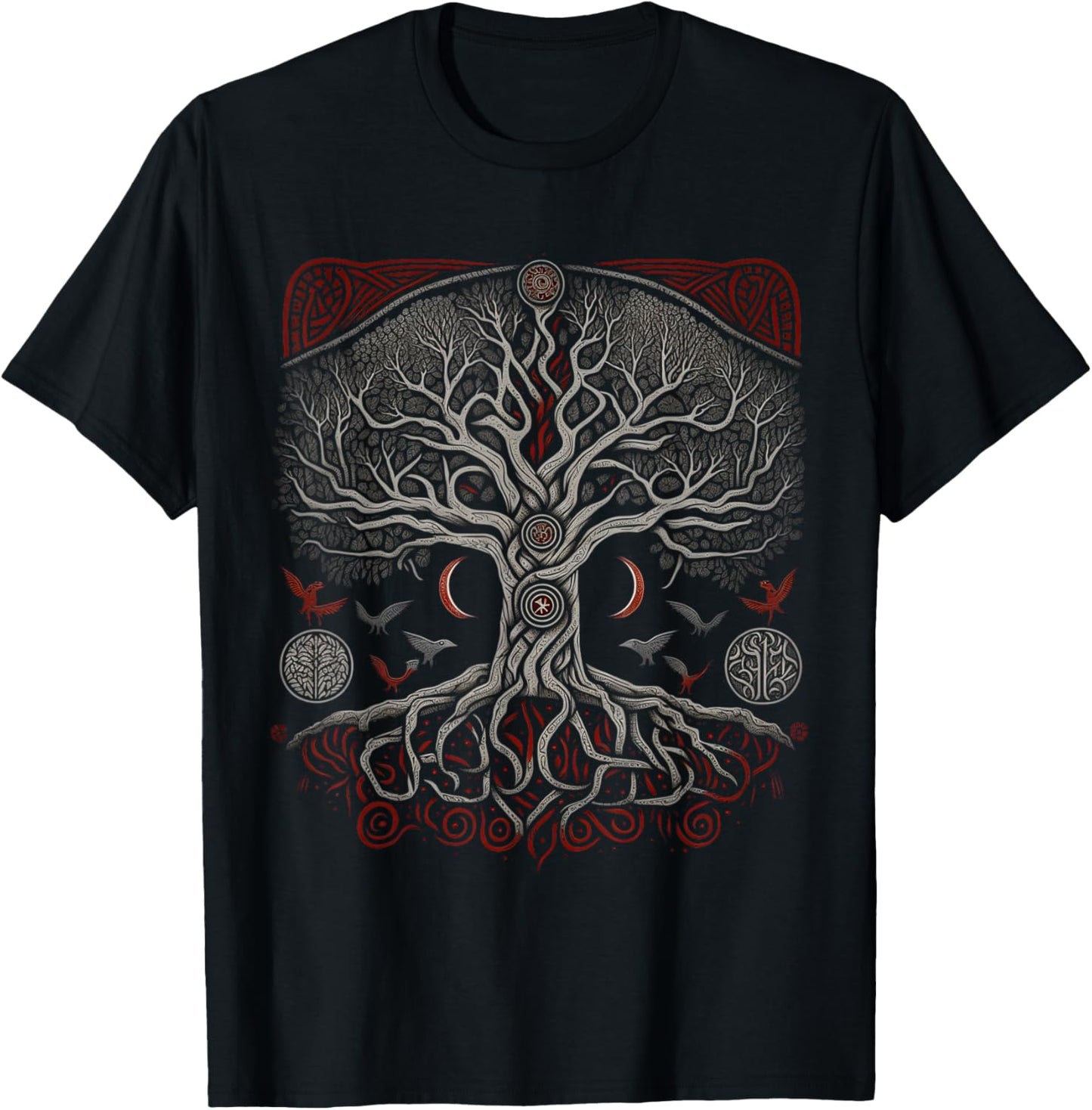 Tree of Life Viking Midgard Thor Walhalla T-Shirt - T-Shirt | Black