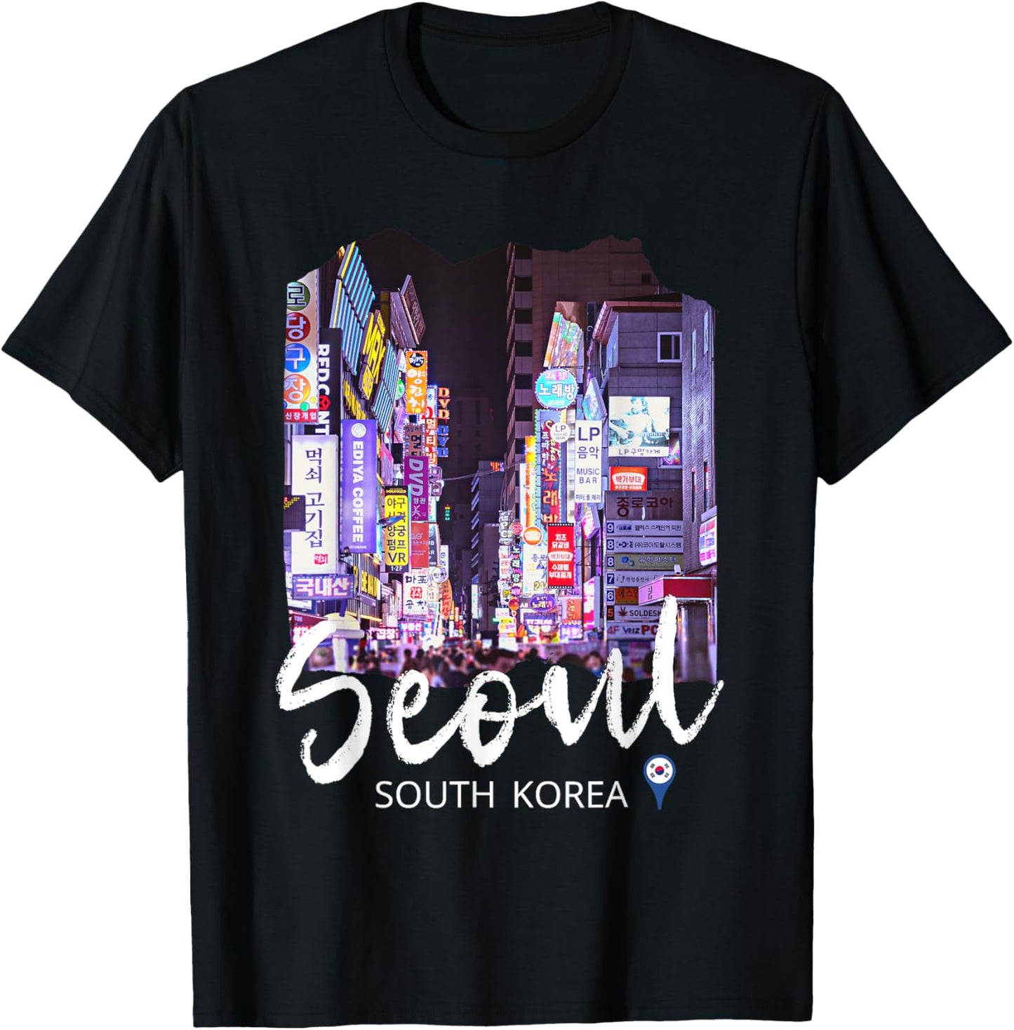 Seoul Souvenir / Seoul South Korea T-Shirt - T-Shirt | Black