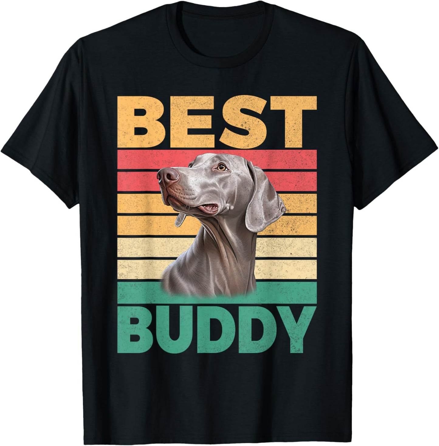 Best Buddy Weimaraner T-Shirt - T-Shirt | Black