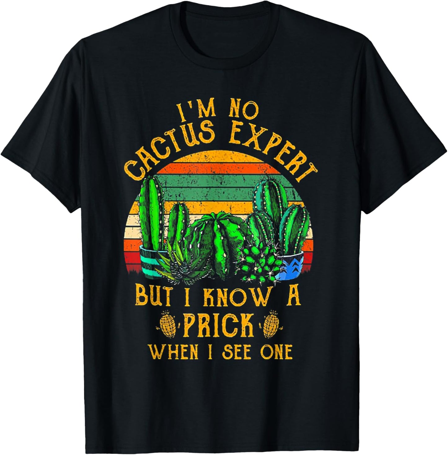 I'm No Cactus Expert But I Know A Prick When I See One T-Shirt - T-Shirt | Black