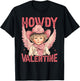Cowboy Cupid Tight Hearts Love Western Howdy Valentine T-Shirt - T-Shirt | Black